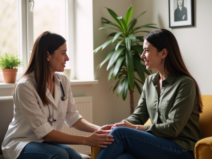 Therapist listening during a session